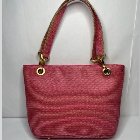 NWT Eric Javits Squishee Clip Tote Pink - Picture 3 of 8
